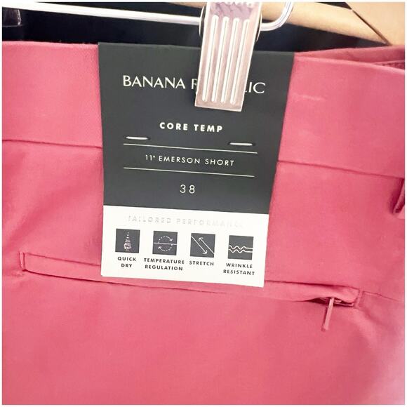Banana Republic Men’s Emerson Short Salmon Pink NWT Size 38 Preppy Golf - Picture 6 of 10
